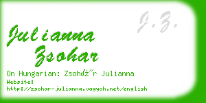 julianna zsohar business card